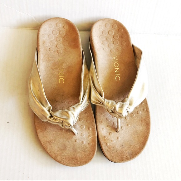 Vionic Pippa Supportive Sandals Champagne Gold 7 - Picture 4 of 10